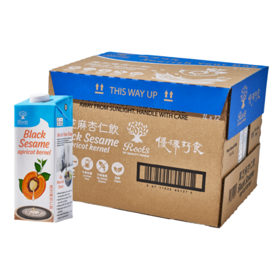 【優源好食】黑芝麻杏仁飲 1L (低糖) - 12瓶/箱